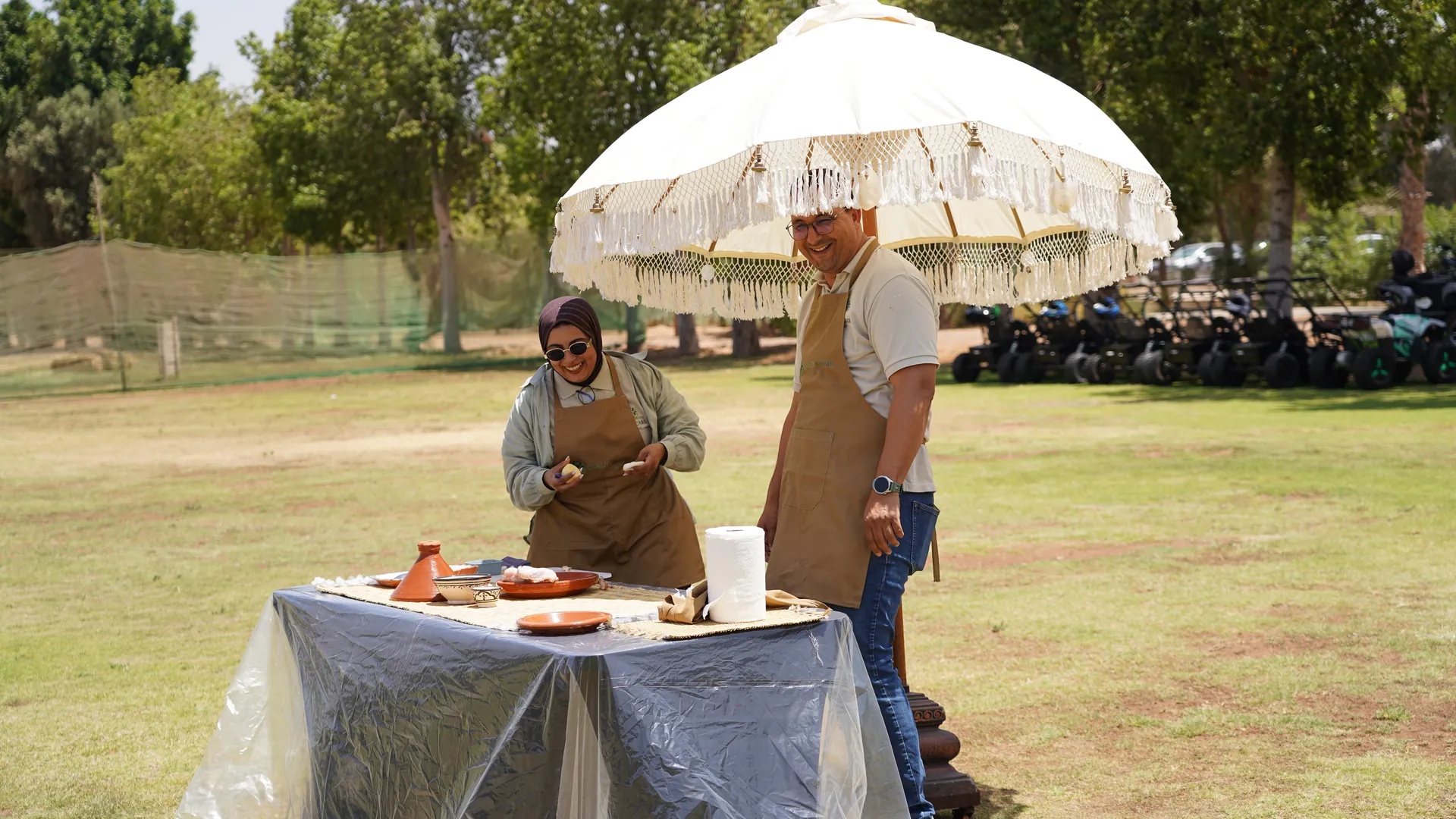 Atelier culinaire collectif encadré par un chef